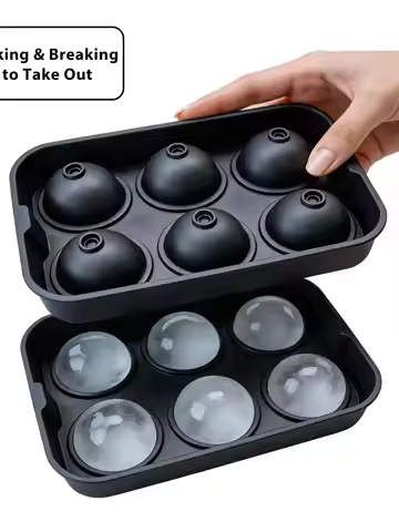 4/6/8 Grid Ice Ball Mold 3D Big Round Sphere Silicone Ice Cube Tray High Balls Shape Ice Cube Mold F