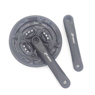 Aluminum Alloy Crankset Crutch 24-34-42T with Crankset Cover Variable Speed Mountain Bike Crankset A