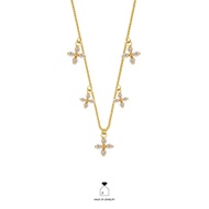 Haus of Jewelry BOHEMIAN ARIES NECKLACE สร้อยคอเงินแท้ ประดับเพชรคิวบิกเซอร์โคเนีย (Cubic Zirconia)