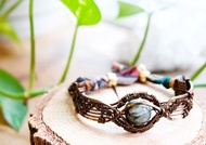 綠龍晶金屬線布藝手帶 (訂製)