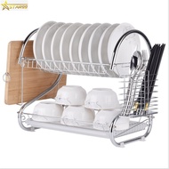 New Kitchen Dish Rack Thickened 2 Tier Stainless Steel Dish Rack