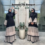 AMANDA Black Abaya Dress for Adults, Muslim Party Dress, Tile Abaya, Women's Fashion Abaya Abaya Dre