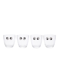 ANYA HINDMARCH EYES DURALEX GLASS TUMBLER — SET OF 4
