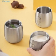 EXPEN Children Water Cup, Anti Scalding 304 Stainless Steel Kids Drinking Cup, Drinkware Cute Patter