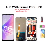 LCD with Frame For OPPO A77 A57 4G 5G A57S LCD Display with Bezel Touch Screen