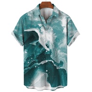 MALAYSIA..... Men's Summer Shirts Casual Beach Party Short Sleeve for Men Fold-over Collar Shirts Ma
