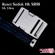 PUTIH Buckle Slot Shovel Lock 3,8cm HK SR38 /2 pcs / white