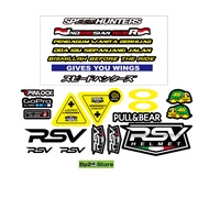 Paket Stiker Helm RSV / Set Stiker Helm RSV