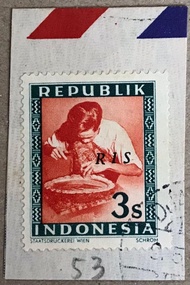 PW756-PERANGKO PRANGKO INDONESIA WINA REPUBLIK 3s ,RIS(H) ,USED