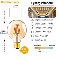 Vitange E12 E14 E27 LED หลอดเอดิสัน1W 2W 3W 4W 6W 8W LED ไส้หลอดไฟ C7 T22 C35 A19 G40 G80 ST45 ST64แ