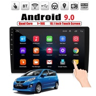 🔥 READY STOCK 🔥 (2RAM 32GB 86) Perodua Alza Android player 10.1'' 2.5D IPS FHD screen 4-cores wifi r