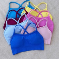 DFYNE Seamless Nylon Yoga Bra for Women - High Support Fitness Underwear