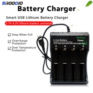 Smart Lithium Battery Charger 3.7V Li-ion Battery Charging For 18650 14500 16340 Batteries Portable USB Independent Fast Charger