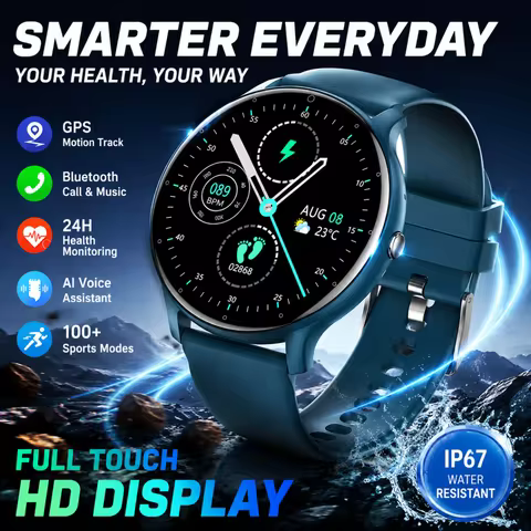 2026 New Smart Watch Men 100+ Sports Modes Heart Rate Monitoring AI Voice Assistant Bluetooth Call S