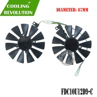 ➳87MM T129215BU FDC10U12D9-C PLD09210B12HH Card Cooling Fan for AREZ ASUS Radeon RX 470 570 580D;J$
