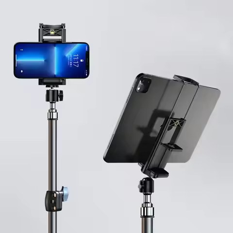 55cm Live Mount Support Holder 2 in 1 Adjustable Tablet Tripod Floor Stand for 4-13 inches for iPad 