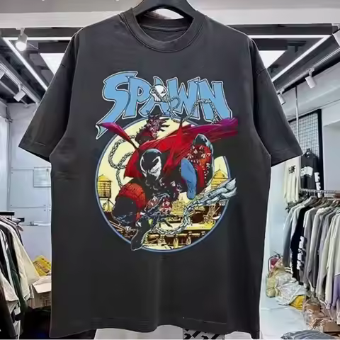 Spawn Graphic Black T shirt Unisex Men Women Reprint Digital Tee S 5XL