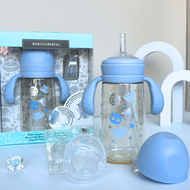 Bình Tập Uống Chuyển Tiếp PPSU  Marcus & Marcus 300ml – Xanh Hồng