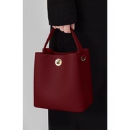手提包皮包Handbag leather bag法式复古红色新娘水桶包包女式2024新款大容量腋下单肩托特包婚包新款2025.6.2