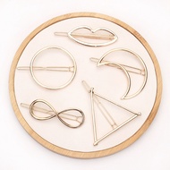 Korean Hair Clip Moon Triangle Circle Lip Geometric Clip Fashion Clip