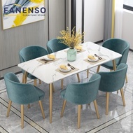 Fanenso Nordic Style Marble Dining Table Modern Simple Household Scratch and High Temperature-resistant Sintered Stone Dining Table Chair FA16