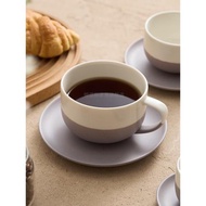高顏值咖啡杯陶瓷撞色磨砂咖啡杯碟套裝家用拉花杯濃縮杯下午茶杯