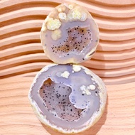 [SG] Amethyst Agate Prosperity Bowl Crystal Tresure Bowl with Black Tourmaline Natural Crystals Geod