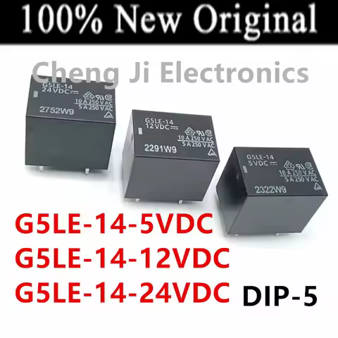 10PCS/Lot G5LE-14-5VDC 、G5LE-14-12VDC 、G5LE-14-24VDC 、G5LE-14-3VDC DIP-5 New Original Power Relay G5