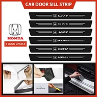 Honda Logo Car Door Step Sill Sticker Anti Scratch Styling Carbon Black City Civic Jazz Accord CRV HRV Pintu Kereta Lori