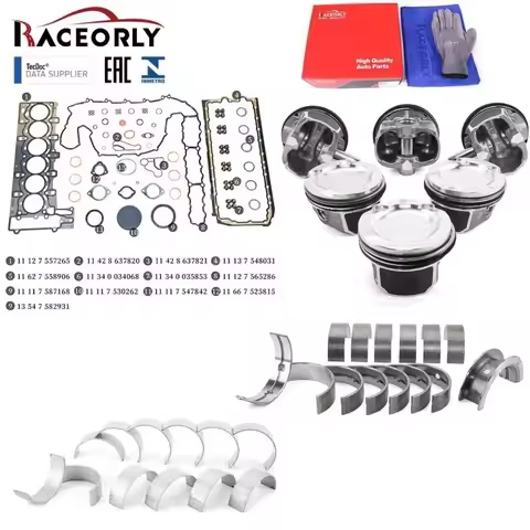 RACEORLY Overhaul Kit Piston Oversize +0.25mm For BMW 135i 335i 535i 740i N54B30