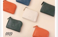 日本Four Nines 999.9 leather wallet coins bag皮銀包 散紙包