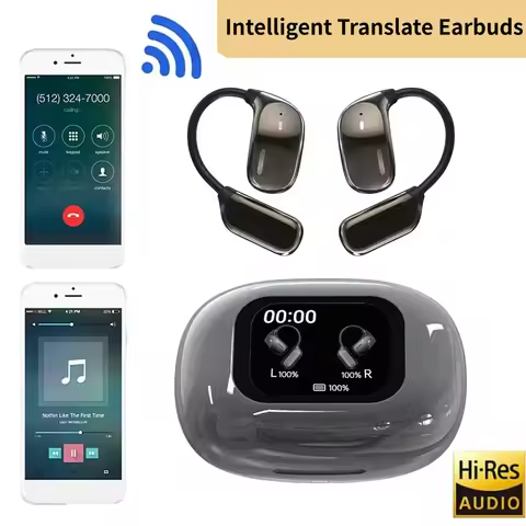 144 Languages Intelligent Translate Earbuds Bluetooth 5.4 AI Real-time Translator Earbuds Instant Tr