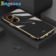 Jingsanc vỏ cho Oppo A98 5G/A78 5G/A58 5g vỏ bảo vệ toàn ống kính máy ảnh sang trọng mỏng kẹo chống