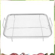 Stainless Steel Air Fryer Grill Basket Non-Stick Air Fryer Mesh Basket Air Fryer Tray Wire Rack Bask