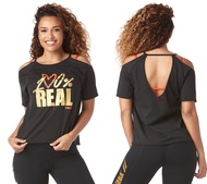 Zumba 100 Cold Shoulder Top (เสื้อยืดออกกำลังกายซุมบ้า) 🐒8.13