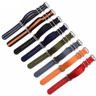 Zurunilong waterproof braided unisex watch with 16 18 20 22 24mm striped nylon canvas strap student watch chain lengthened. 【BYUE】