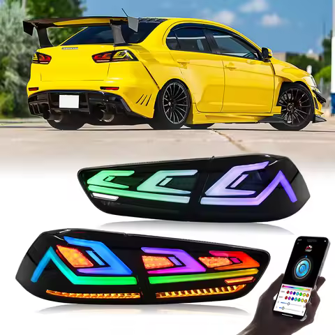 High Quality 1 Pair Tail Light Assembly For Mitsubishi Lancer 2008-2018 RGB Rear Fog Brake Light Tai