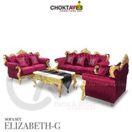 ชุดโซฟาหลุยส์ 4ชิ้น (3+2+1ที่นั่ง+โต๊ะกลาง) Gold Platinum Series รุ่น TSF-LV-SET Elizabeth-G [Pick C