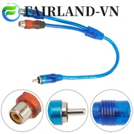 Audio Cable Car Parts Durable 10.63 Inches Blue Copper + Aluminum RCA Nice