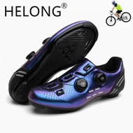 HELONG รองเท้าปั่นจักรยานรองเท้าผ้าใบเสือหมอบสำหรับผู้ชายรองเท้าพื้นเรียบสำหรับปั่นจักรยานเสือภูเขารองเท้าปั่นจักรยานสำหรับผู้หญิง Mtb รองเท้าปั่นจักรยาน Spd