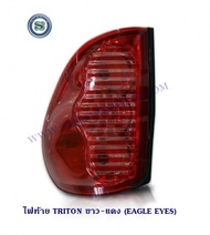 ไฟท้าย MITSUBISHI TRITON 2005-2013 สีขาว-แดง (EAGLE EYES) มิตซูบิชิ ไทรตัน 2005-2013