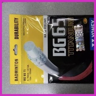 (SPORTS) ORIGINAL YONEX BG65 TITANIUM BADMINTON STRINGS READY TO SHIP