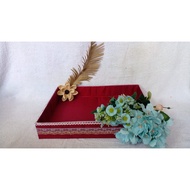 BEST PRODUCT DELIVERY BOX, BEAUTIFUL PARCEL BOX, unique quality large maroon cloth delivery box