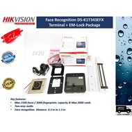 HIKVISION Face Recognition Terminal (DS-K1T343EFX ) + EM-Lock Door Access Control System Package (Fi