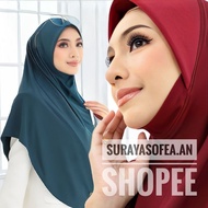[Berdagu] Size XL Awning Scuba Tudung Sarung Berdagu  Saiz XL / Tudung Sarung Moscrepe / Tudung Saru
