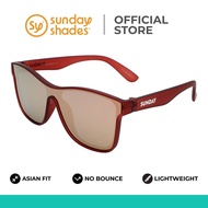 Sunday Shades Sangria Surprise Asian Fit, Bounce Free Unisex Sunglasses. Shades for Running, Kayakin