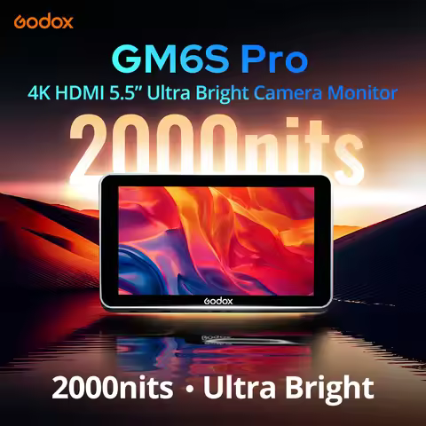Godox GM6S Pro 5.5" DSLR Camera Field Monitor 4K HDMI Ultra Bright Monitor 1920x1080 IPS Touch Scree