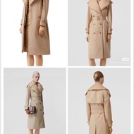 BURBERRY英國鵝絨領長風衣UK6