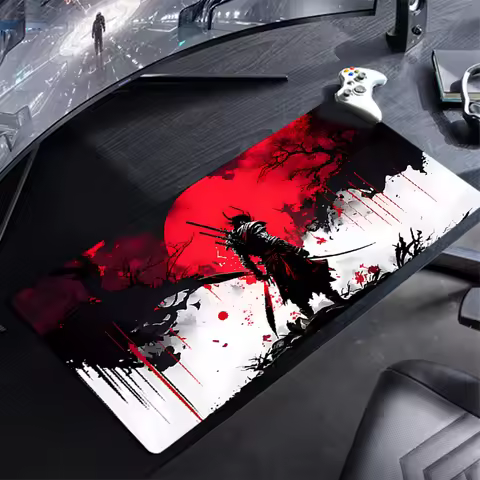 Large Mouse Pad Japanese Samurai Gamer Keyboard Mousepad Pc Computer Desk Mat Gaming Pad Mouse Mats 