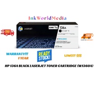 HP 136A Black LaserJet Toner Cartridge (W1360A)